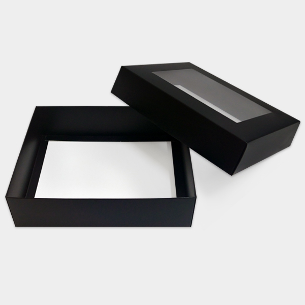 [ WINDOW MLARGE RECTANGLE ] BLACK PREMIER GIFT BOX PACK OF 10