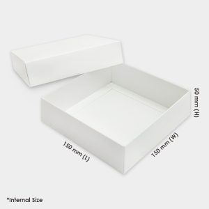 G1 ] SMALL SQUARE WHITE PREMIER GIFT BOX - PACK OF 25 - BOX2PAC