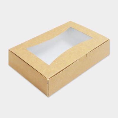 [ WINDOW ] KRAFT PAPER DELI BOX - RECTANGLE - 25PCS - BOX2PAC ...