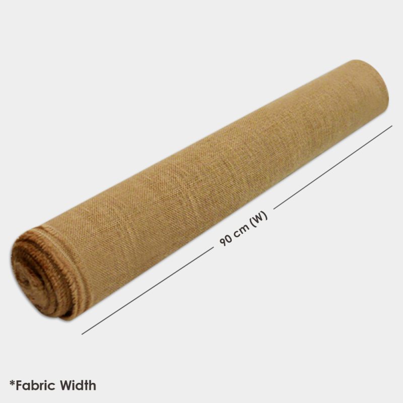 [ LARGE ] NATURAL JUTE FABRIC ROLL 10M BOX2PAC Malaysia Online