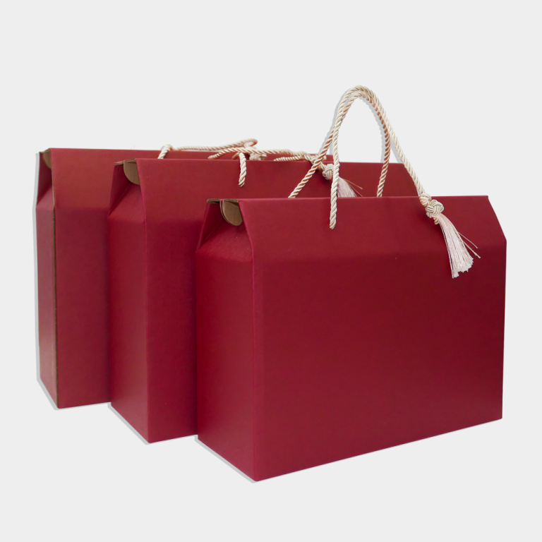 [ G4 RED ] KRAFT HAMPER BOX WITH STRING 10PCS BOX2PAC Malaysia