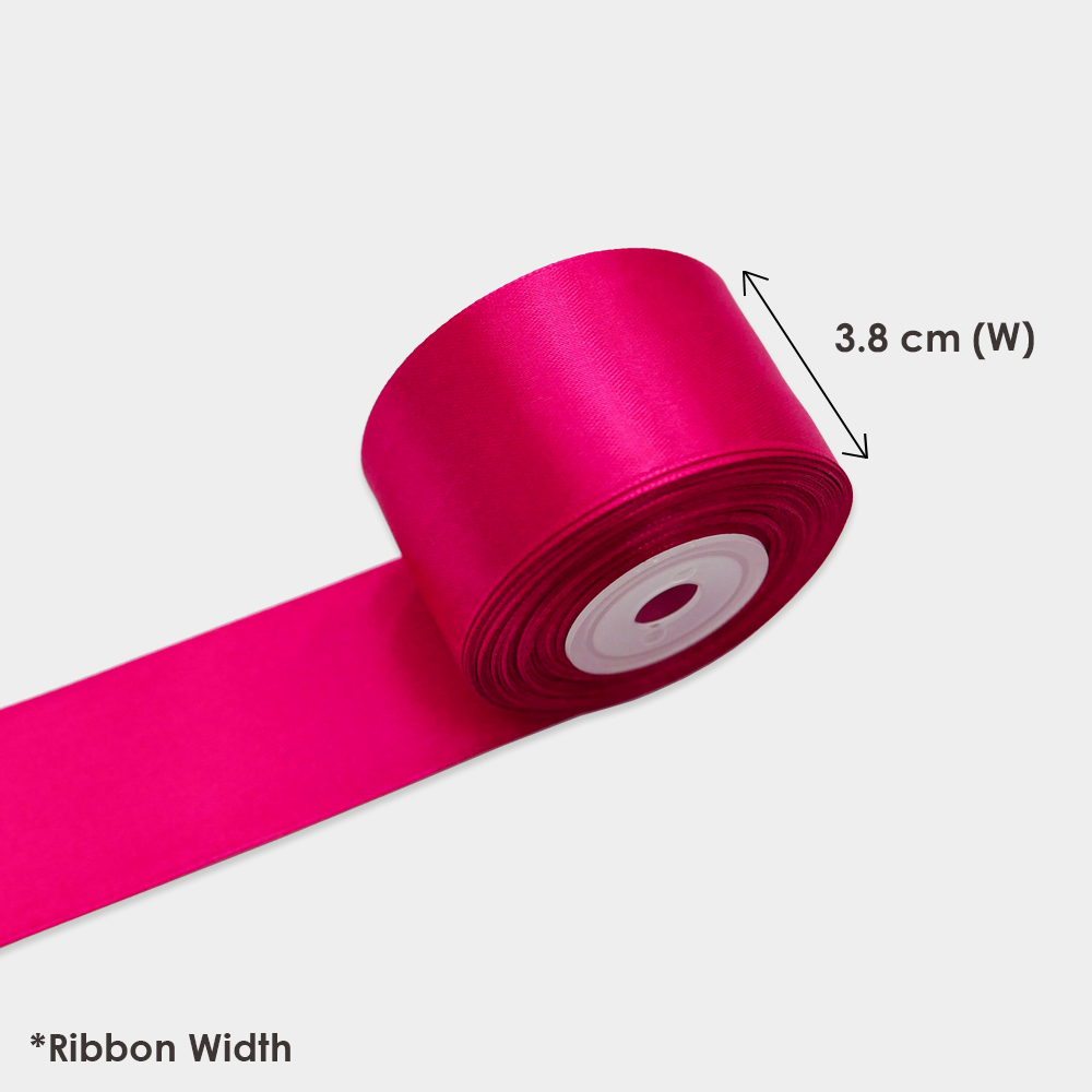 [ RIBBON ] 3.8CM SATIN RIBBON ROLL GROUP A - 15M - BOX2PAC - Malaysia  Online Box Store