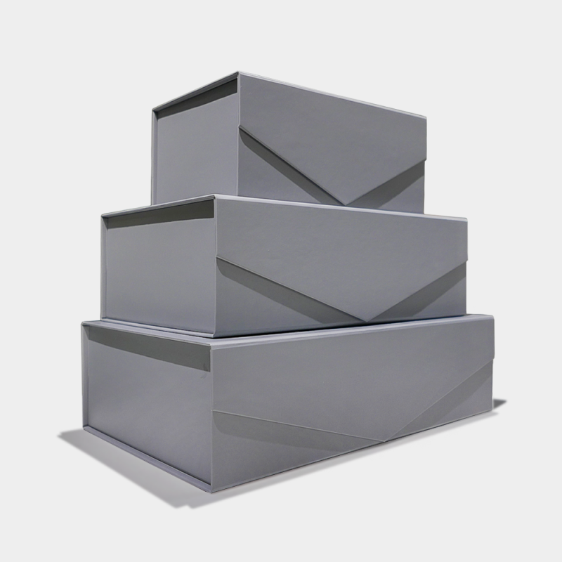 [ G3 ] CLASSIC MATTE SILVER COLLAPSIBLE MAGNETIC LID GIFT BOX *minimum ...