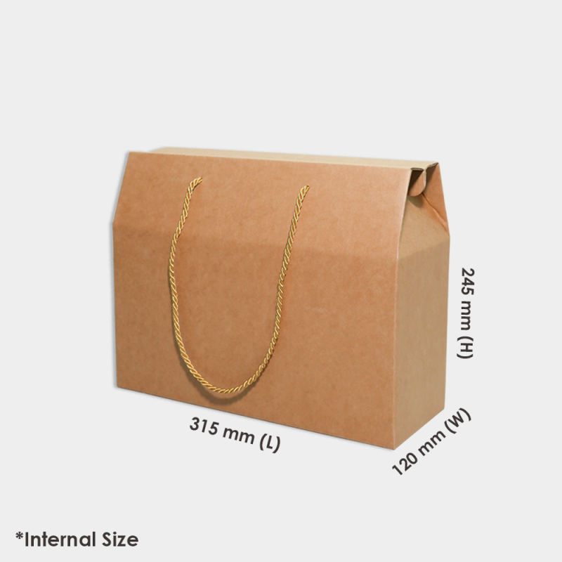 [ G4 ] KRAFT HAMPER BOX WITH STRING 10PCS BOX2PAC Malaysia Online