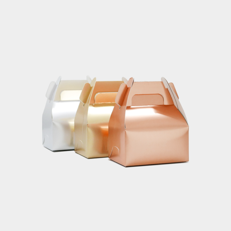 [ METALLIC ] GOLD / SILVER / ROSE GOLD GABLE GIFT BOX - 25PCS - BOX2PAC ...