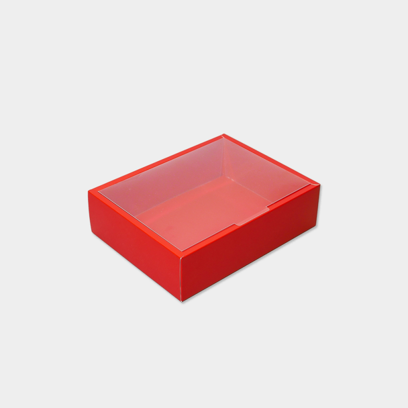 [ G2 ] RECTANGLE RED CLEAR LID GIFT BOX - 10PCS - BOX2PAC - Malaysia ...