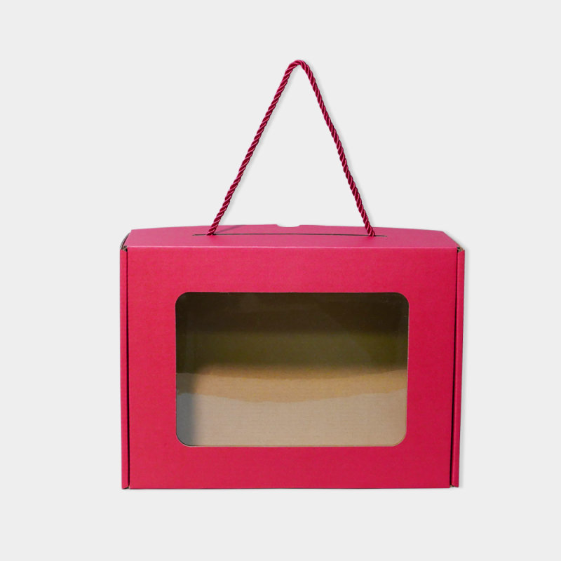 [ G3 ] M-LARGE RED WINDOW STRING CARRY BOX - 10PCS - BOX2PAC - Malaysia ...