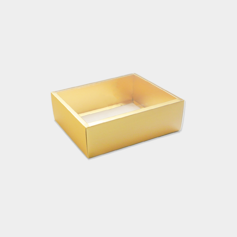 [G2] CLEAR LID METALLIC GOLD SLIDING GIFT BOX - SMALL - 25PCS - BOX2PAC ...